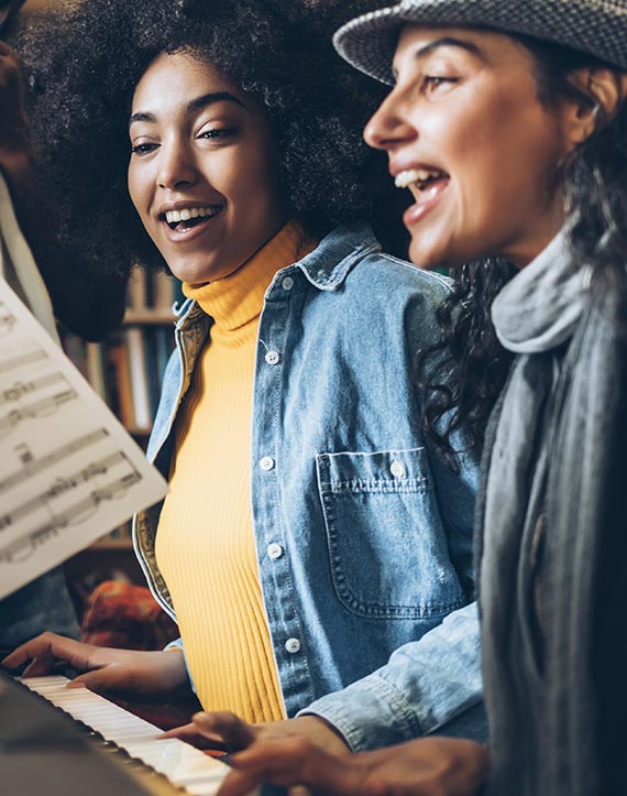 leçon de musique par un professeur Acadomia