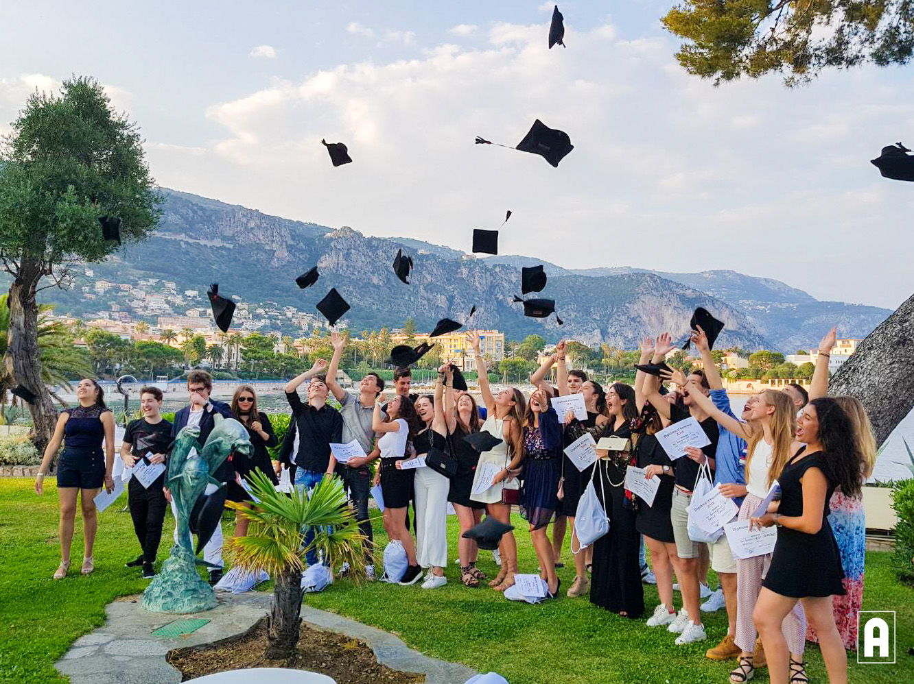 Remise diplôme du bac à l'École A à Nice