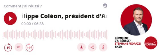 Podcast Radio Classique avec Philippe Coléon, paru le 18 septembre 2024