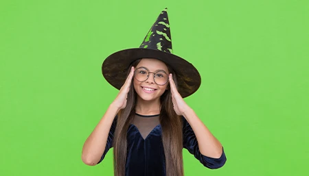 Collégienne déguisée pour halloween