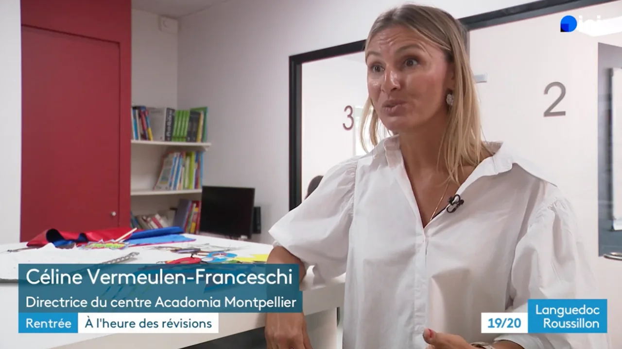 Reportage 19/20 sur le centre Acadomia de Montpellier