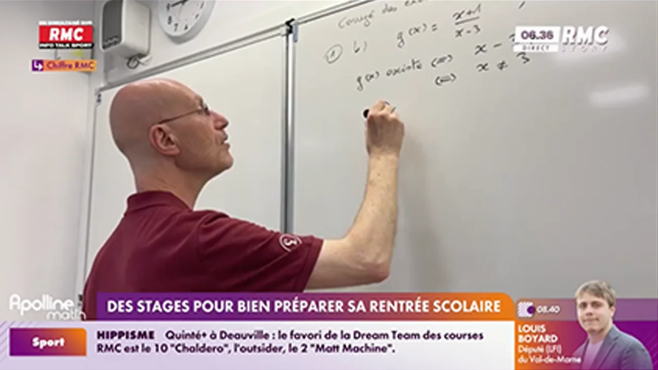 Reportage RMC 2025 sur les stages Acadomia
