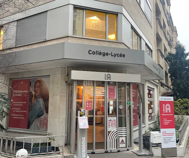 Etablissement scolaire extérieur école Acadomia de Paris 16 - photo tous droits réservés