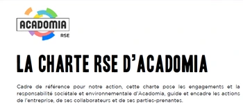 Visuel charte RSE Acadomia