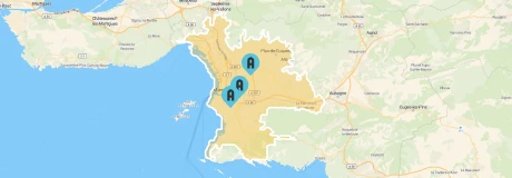 Carte des centres Acadomia à Marseille