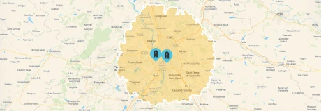 Carte des centres Acadomia à Toulouse