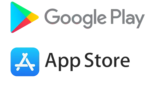 Logos Google Play et App Store