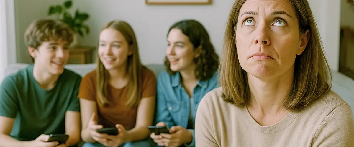 Discussions entre adolescents désespère une mère de famille - apprendre du vocabulaire avec Acadomia