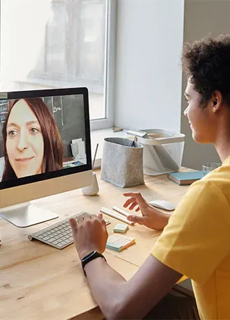 Cours par visio avec une enseignante Acadomia