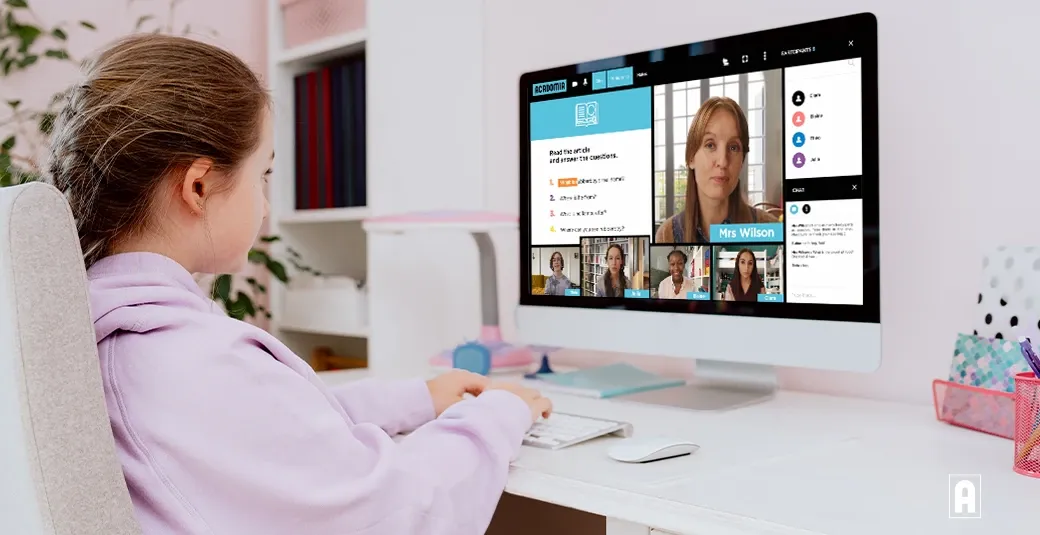 Cours d'anglais collectif par visio en classe virtuelle Acadomia