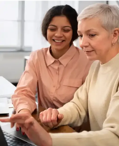 Formation individuelle d'un adulte avec une formatrice Acadomia