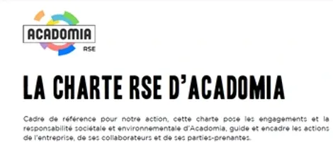 Visuel charte RSE Acadomia